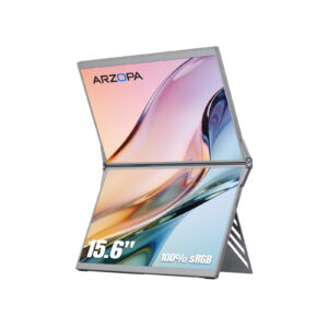 ARZOPA E1 2×15,6" Full HD kétképernyős hordozható monitor, szürke