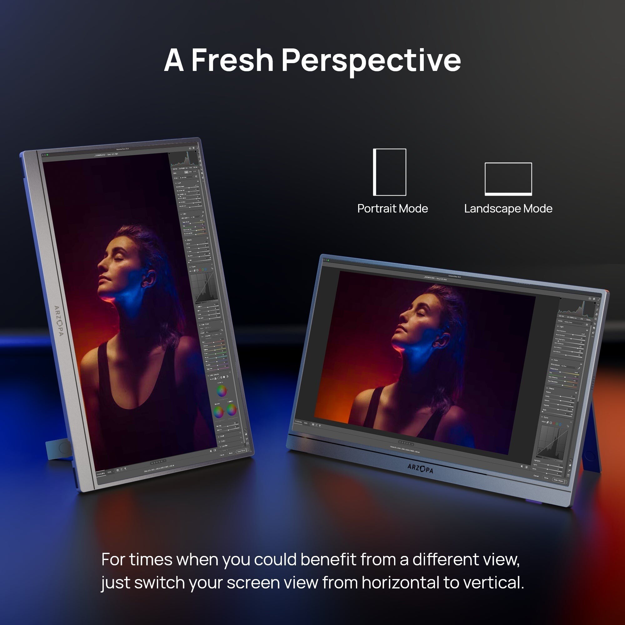 ARZOPA Z1C 16,1" Full HD hordozható monitor, 100% sRGB – kép 5