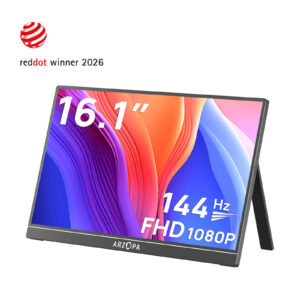 ARZOPA Z1FC 16,1" hordozható monitor, 144 Hz, fekete