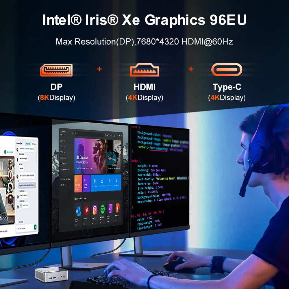 Ninkear L12 Pro Core i9-12900HK mini PC – kép 4