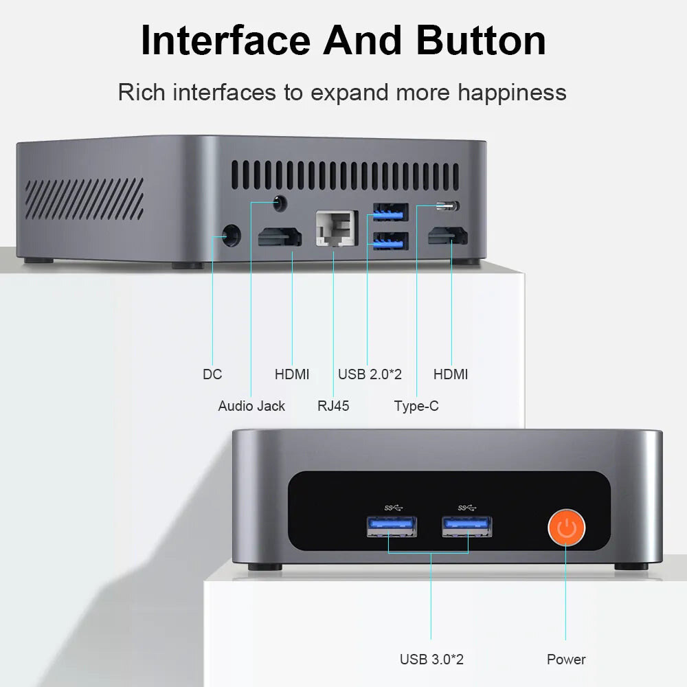 Ninkear M7 Ryzen 5 7430U / Core i7-1185G7 mini PC – kép 2