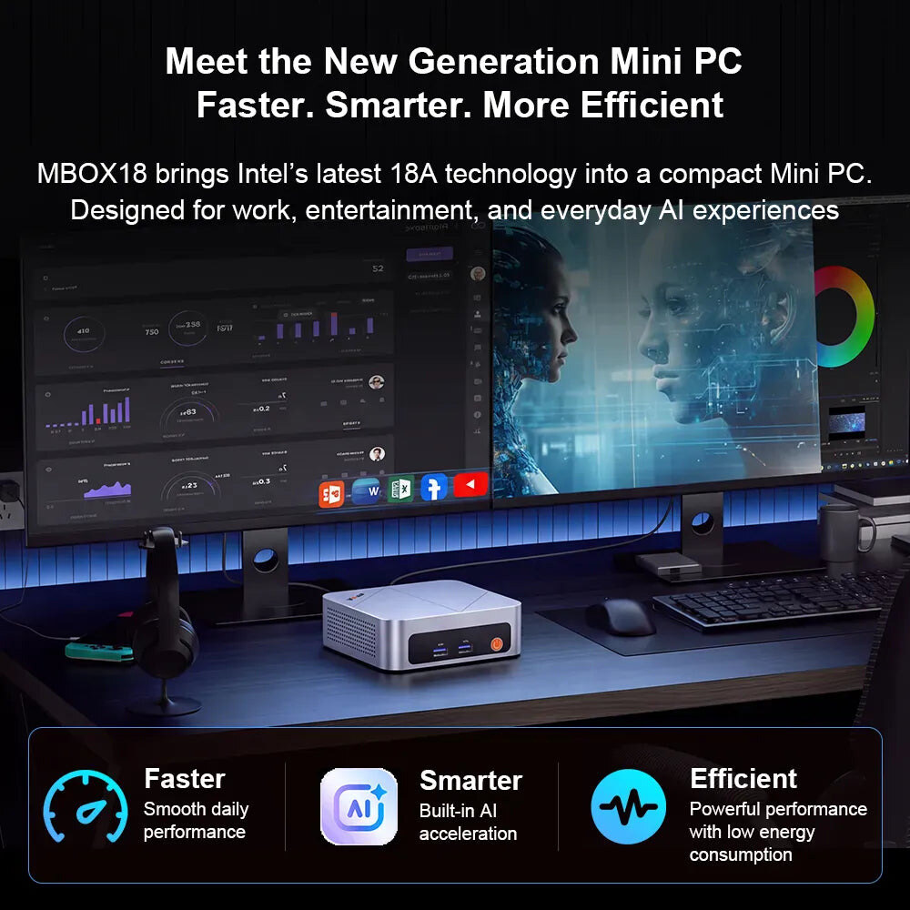 Ninkear MBOX18 Core 3 304 mini PC – kép 5