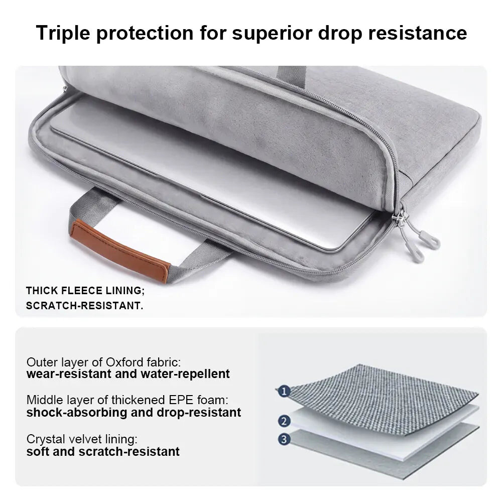 Ninkear Minimalist laptoptáska, szürke – kép 5