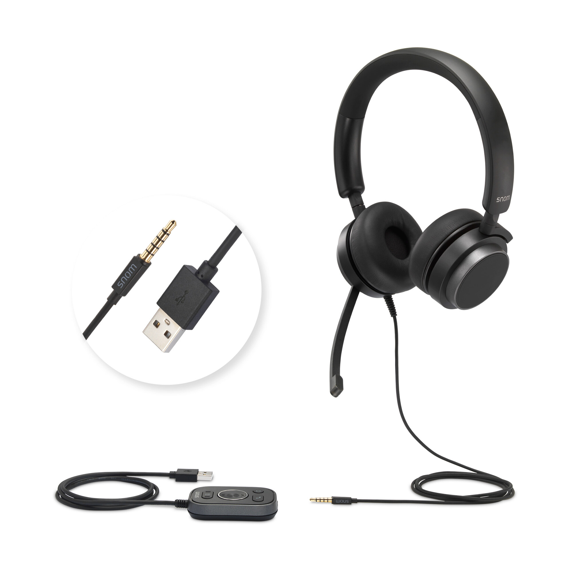 Snom A330D USB headset, duo – kép 4