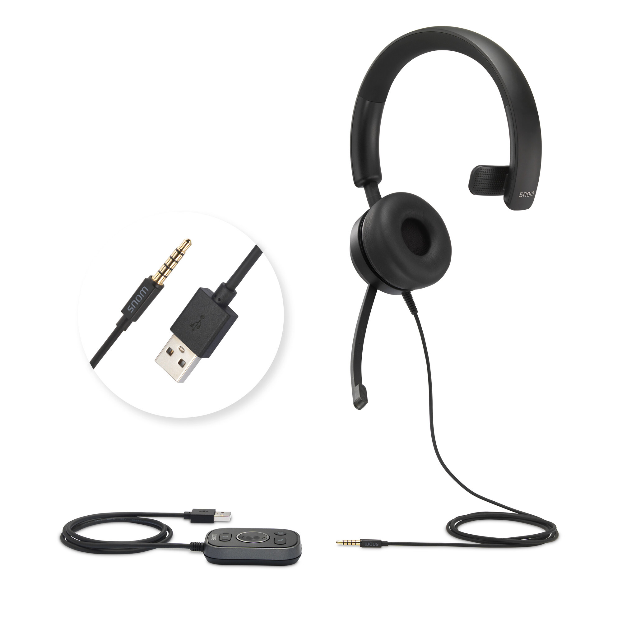 Snom A330M USB headset, mono – kép 4