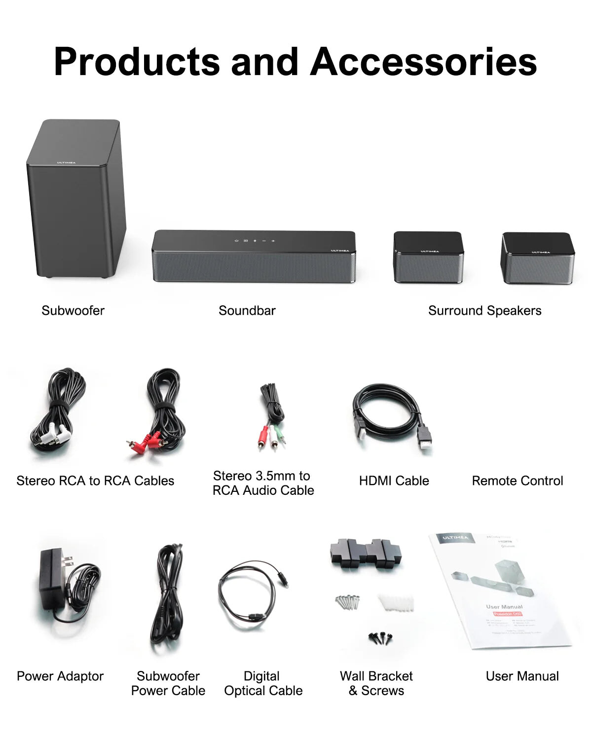 ULTIMEA Poseidon M4T 5.1 Dolby Atmos soundbar (U2522) – kép 3