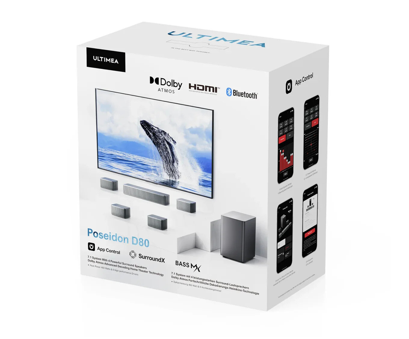 ULTIMEA Poseidon D80 7.1 Dolby Atmos soundbar (U2620) – kép 5