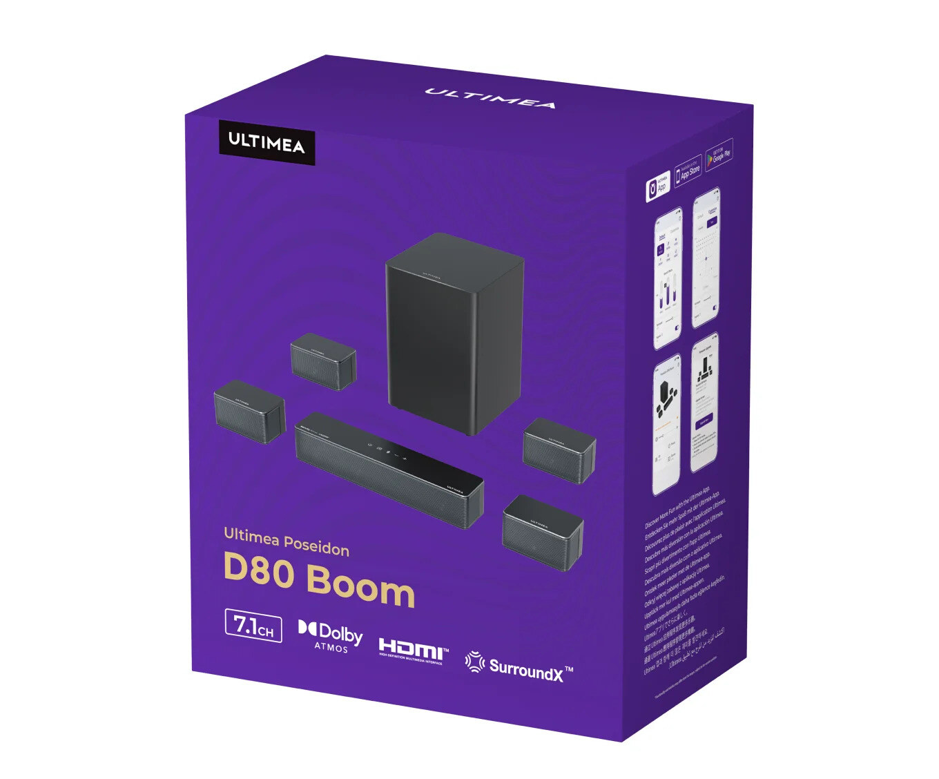 ULTIMEA Poseidon D80 Boom 7.1 Dolby Atmos soundbar (U2623) – kép 5