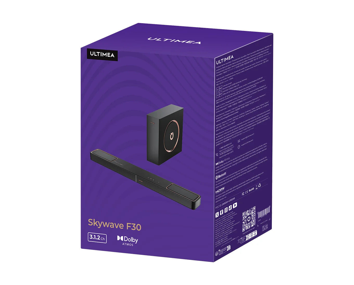 ULTIMEA Skywave F30 3.1.2 Dolby Atmos soundbar (U392A) – kép 4