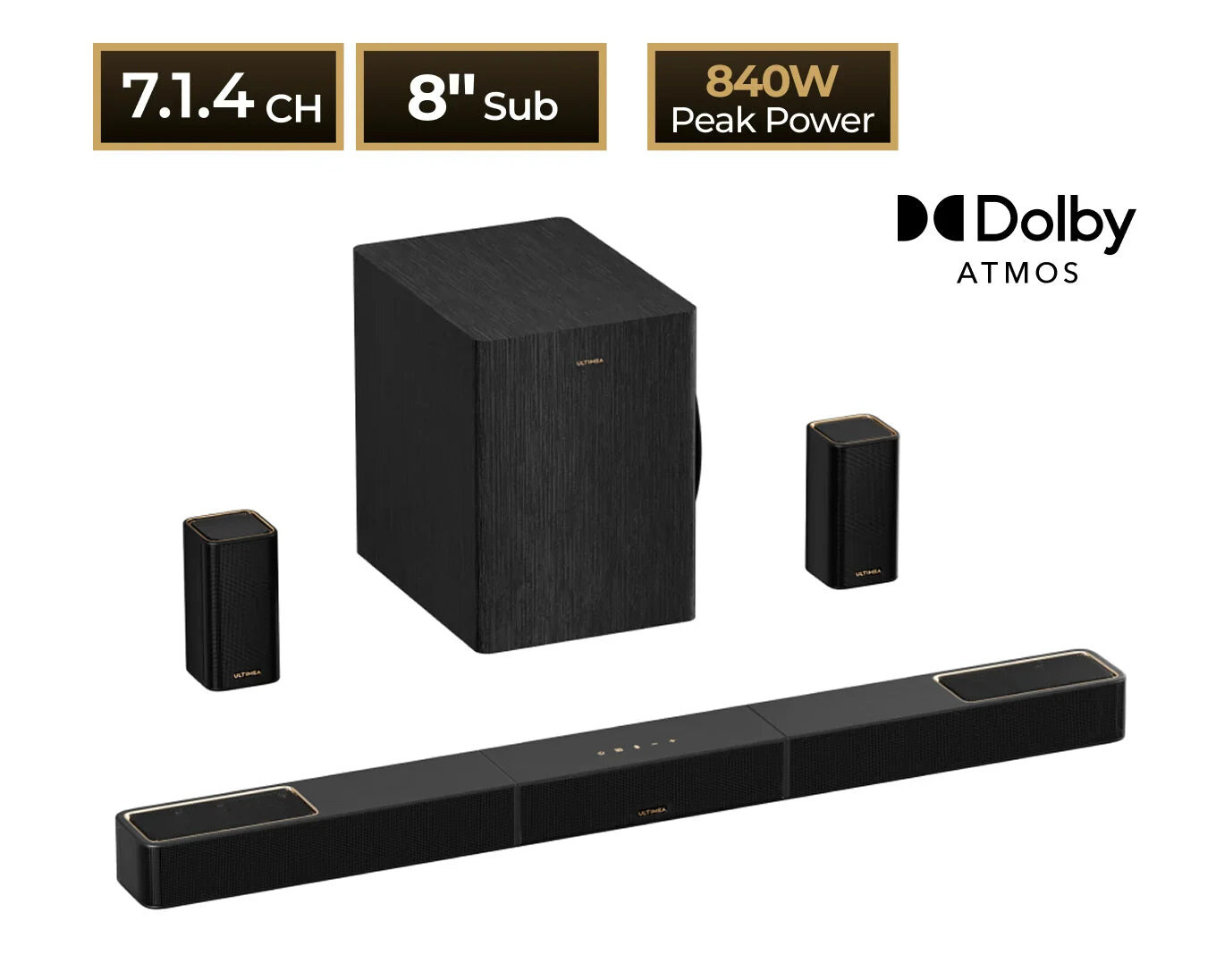 ULTIMEA Skywave X60 7.1.4 Dolby Atmos soundbar (U4421) – kép 4