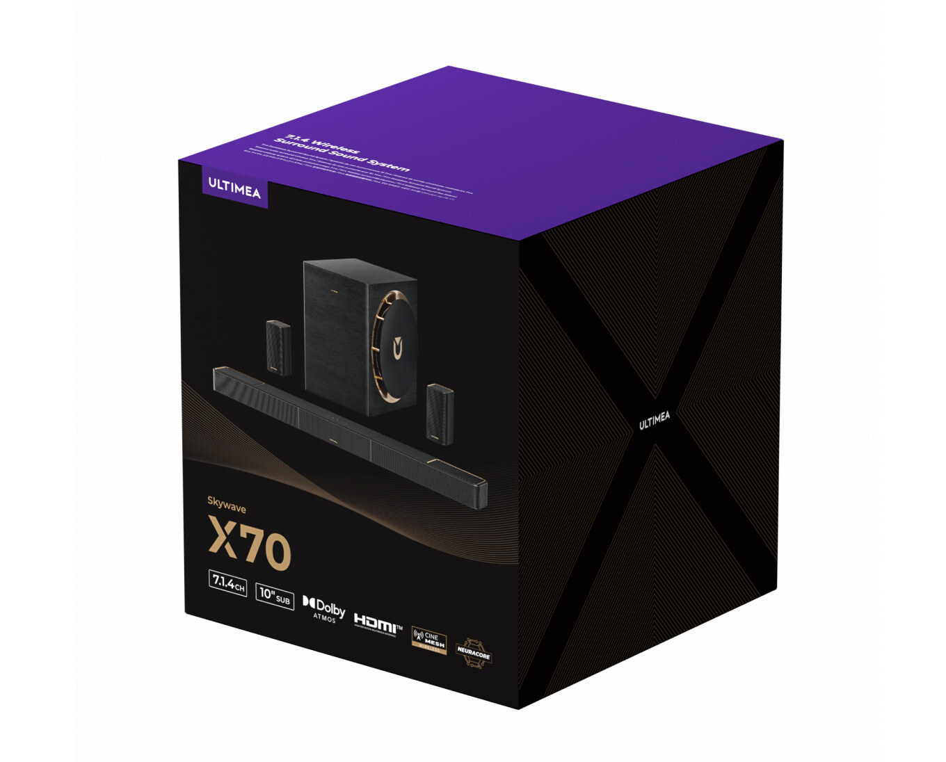 ULTIMEA Skywave X70 7.1.4 Dolby Atmos soundbar (U442A) – kép 5