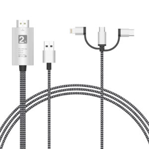 UPERFECT UCable 3 az 1-ben HDMI tükrözőkábel (Lightning, USB-C, micro USB)