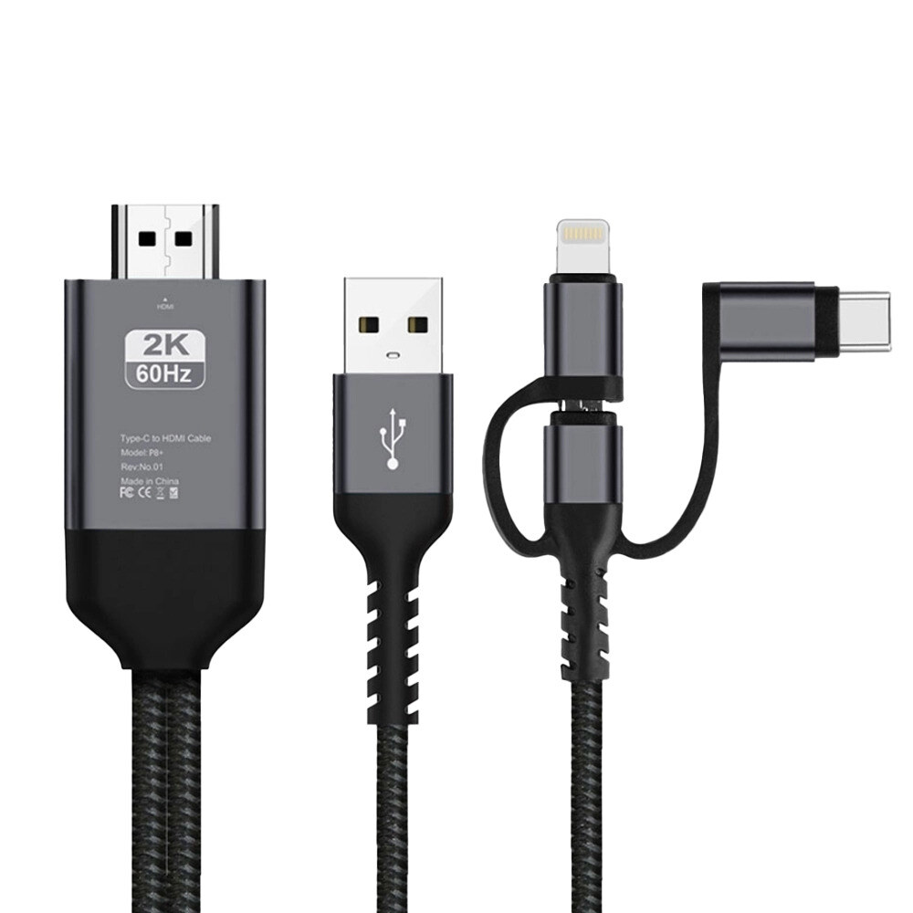 UPERFECT UCable 3 az 1-ben HDMI tükrözőkábel (Lightning, USB-C, micro USB) – kép 5