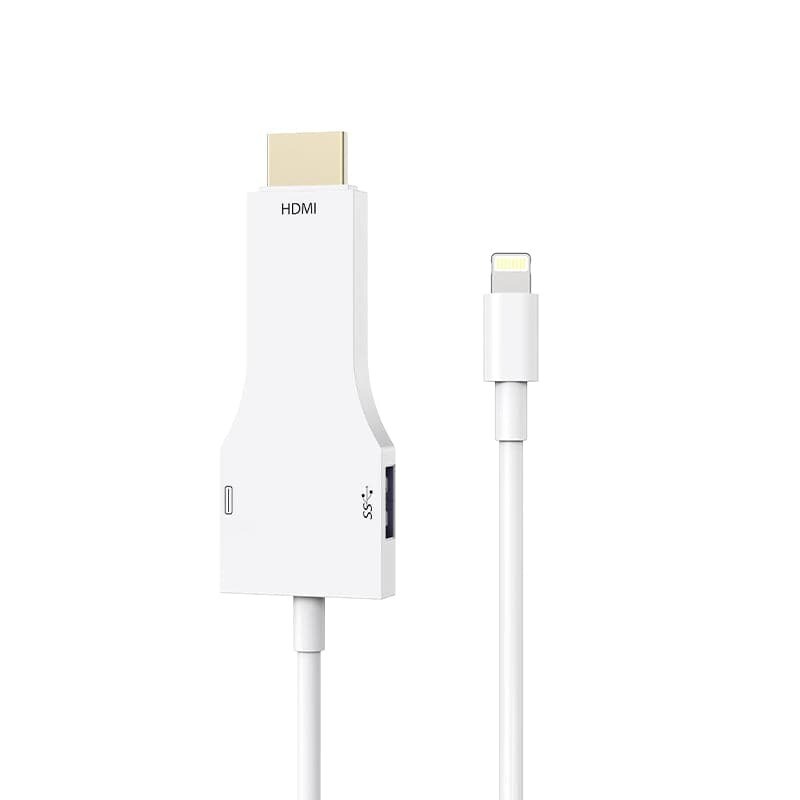 UPERFECT UCable S192-D1 Lightning–HDMI kábel, 1 m, 1080p – kép 3