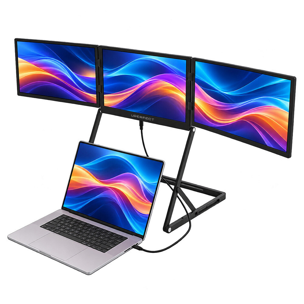 UPERFECT Tri-Screen 16" háromképernyős hordozható laptopmonitor-bővítő – kép 1