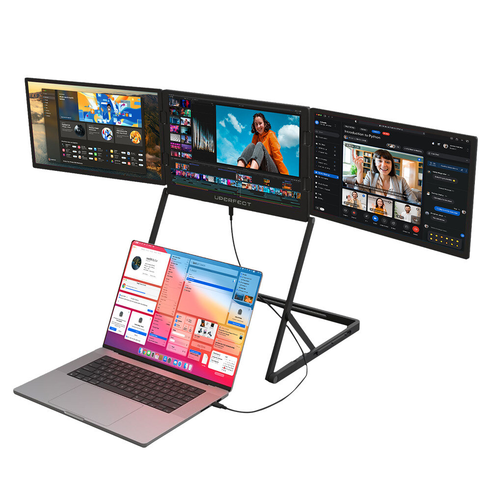 UPERFECT Tri-Screen 16" háromképernyős hordozható laptopmonitor-bővítő – kép 2