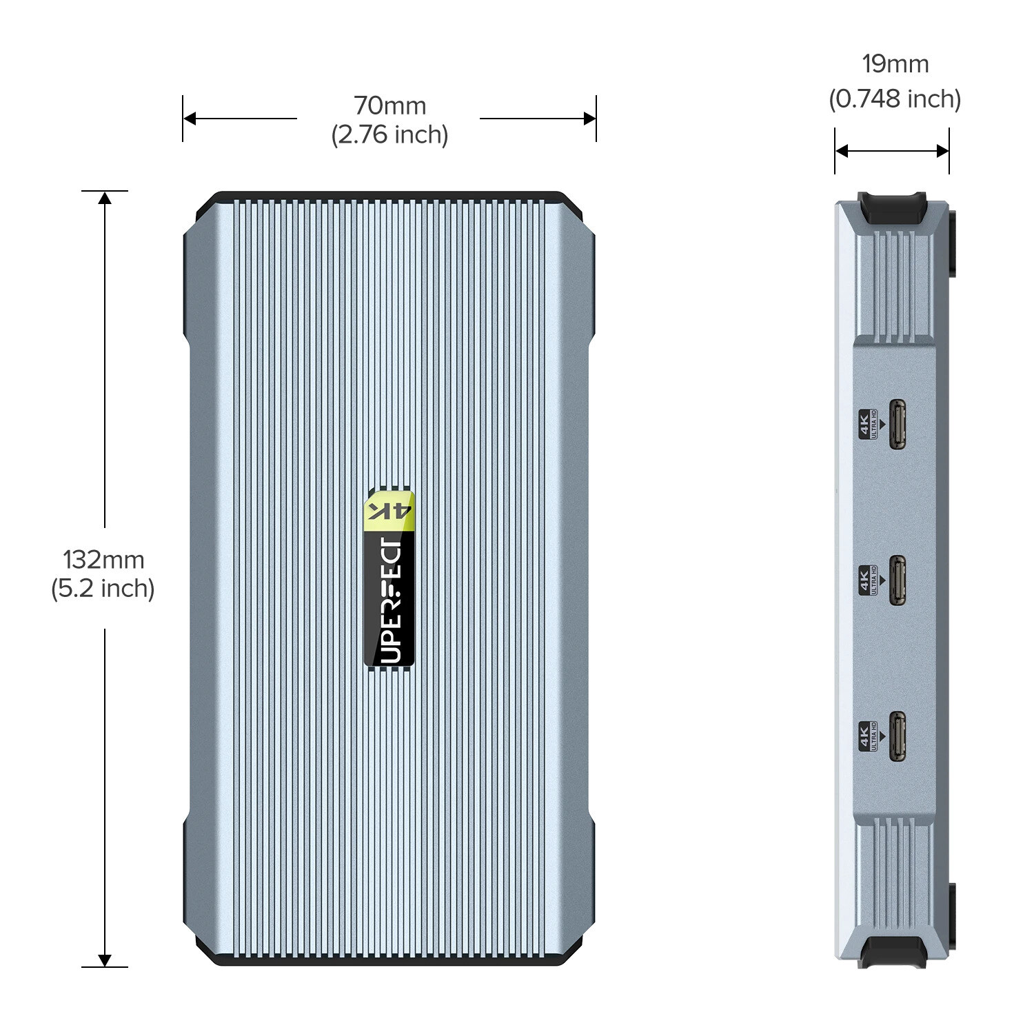 UPERFECT UHub Power X3 USB4 dokkolóállomás, 3× 4K 60 Hz – kép 5