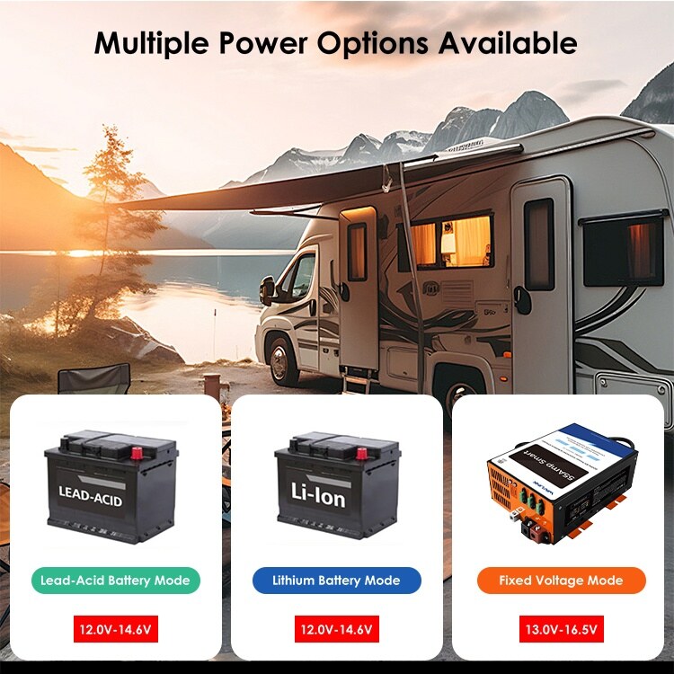 Wavlink GS800RV-55 800 W lakóautó akkumulátortöltő és tápegység, 55 A, 12 V – kép 1