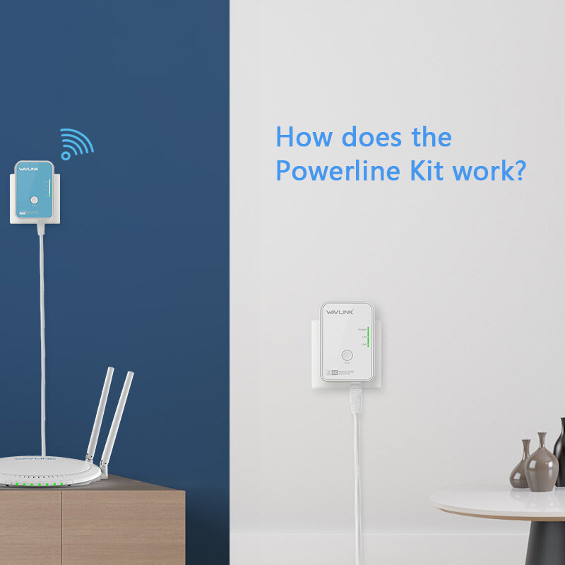 Wavlink NWP502WM N300 Wi-Fi Powerline kit, AV500 – kép 4