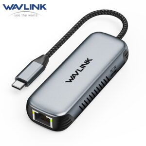 Wavlink NWU340GD USB-C 5 Gbit/s Ethernet adapter, 95 W PD-töltéssel