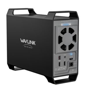 Wavlink RapidFire H2R kétpozíciós 3,5" SATA HDD ház, RAID, USB-C 10 Gbps