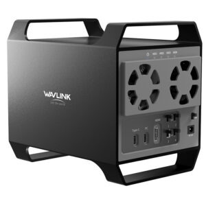 Wavlink RapidFire H4 négyhelyes 3,5" SATA HDD ház, USB-C 10 Gbps, HDMI