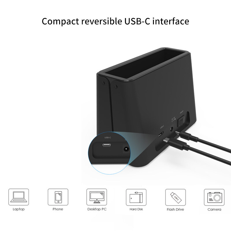 Wavlink ST333UC USB-C egyhelyes HDD/SSD dokkoló, 2,5"/3,5" SATA – kép 2