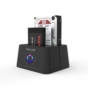 Wavlink ST334U USB 3.0 kétpozíciós HDD/SSD dokkoló, offline klónozással