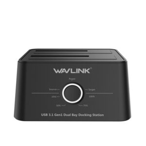 Wavlink ST334UC USB-C kétpozíciós HDD/SSD dokkoló, offline klónozással