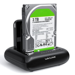 Wavlink ST341UA USB 3.0 kétpozíciós HDD/SSD dokkoló, offline klón, OTG, fekete/piros
