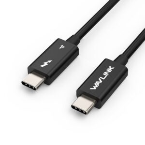 Wavlink T4C7P Thunderbolt 4 kábel, 0,7 m, 40 Gbps, 100 W