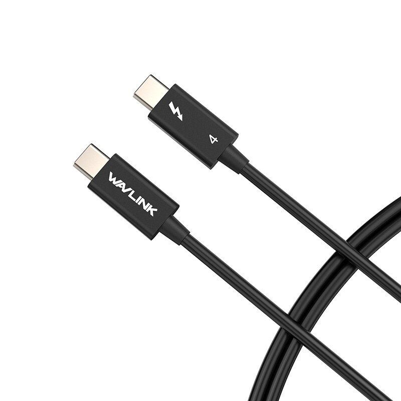 Wavlink T4C7P Thunderbolt 4 kábel, 0,7 m, 40 Gbps, 100 W – kép 1