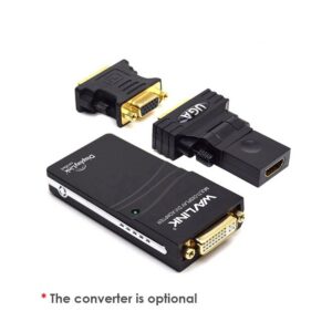 Wavlink UG17D1 USB 2.0 DVI adapter, 1080p, VGA/HDMI átalakítóval