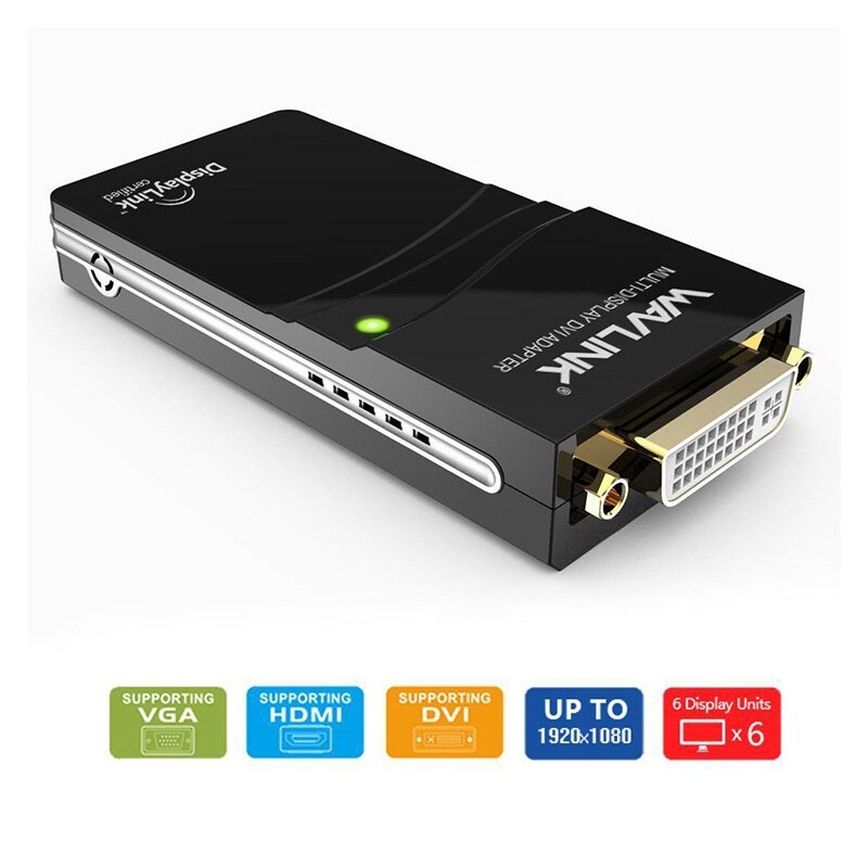Wavlink UG17D1 USB 2.0 DVI adapter, 1080p, VGA/HDMI átalakítóval – kép 2