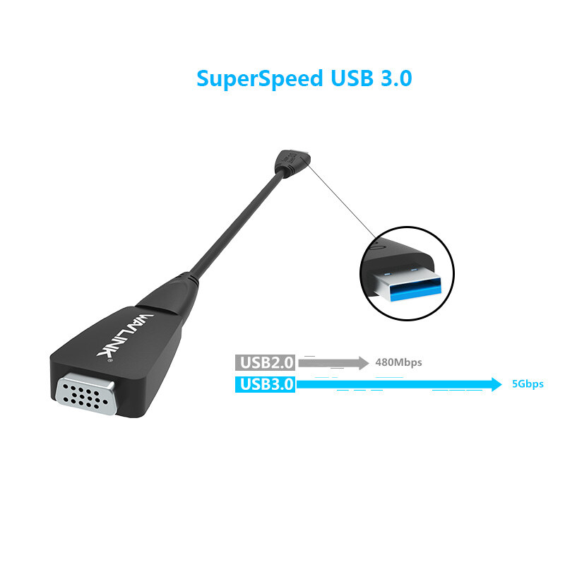 Wavlink UG321V USB 3.0 VGA adapter, 1920×1080 – kép 1