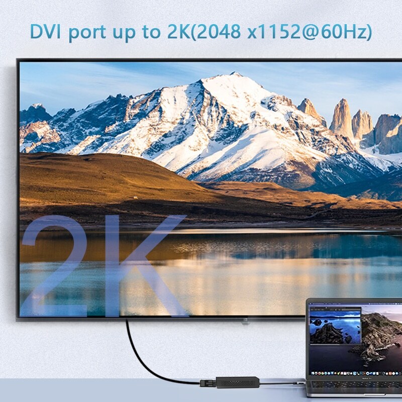 Wavlink UG3502D USB 3.0 DVI adapter, 2048×1152 – kép 1