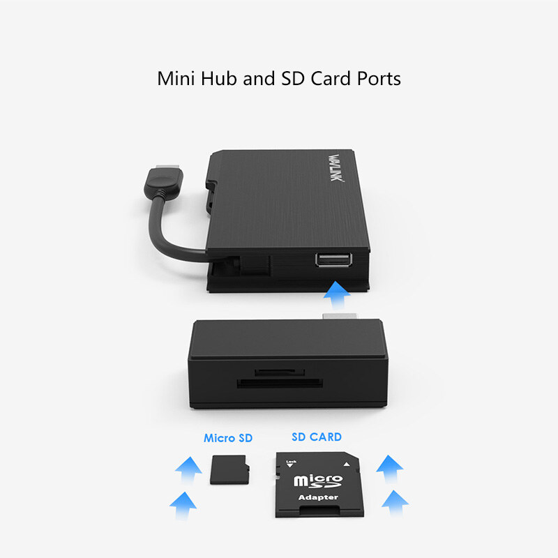 Wavlink UG39DH2 USB 3.0 mini dokkoló, HDMI + VGA, Gigabit LAN – kép 4