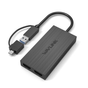 Wavlink UG7602HC USB 3.0 / USB-C – dupla HDMI kijelzőadapter (4K + Full HD)