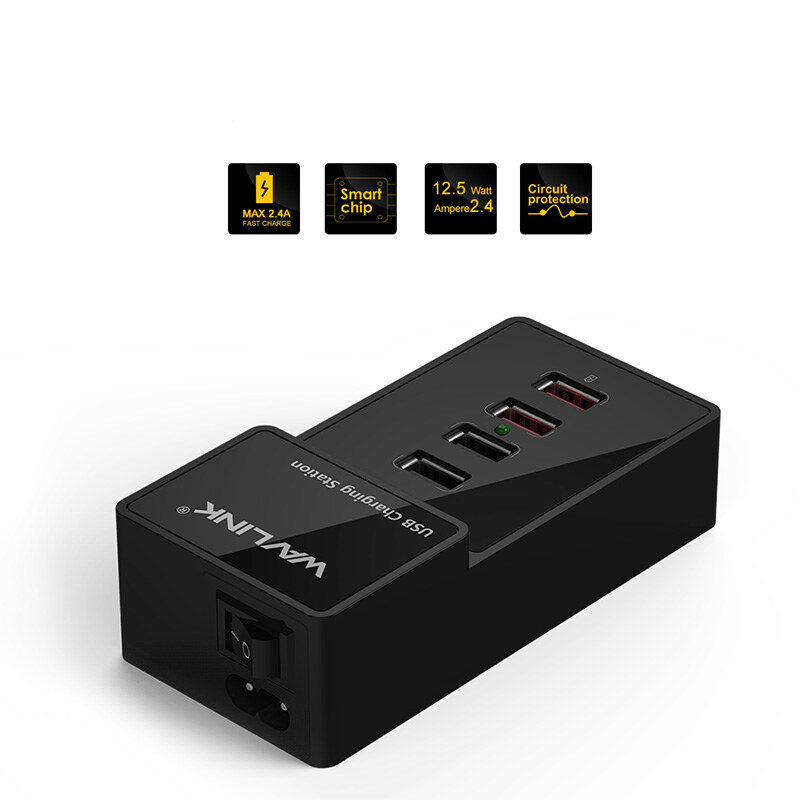 Wavlink UH1042P7 4 portos usb töltőállomás, 35 W – kép 1