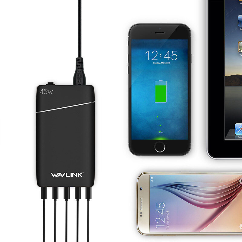 Wavlink UH1051P 5 portos usb töltőállomás, 45 W – kép 2