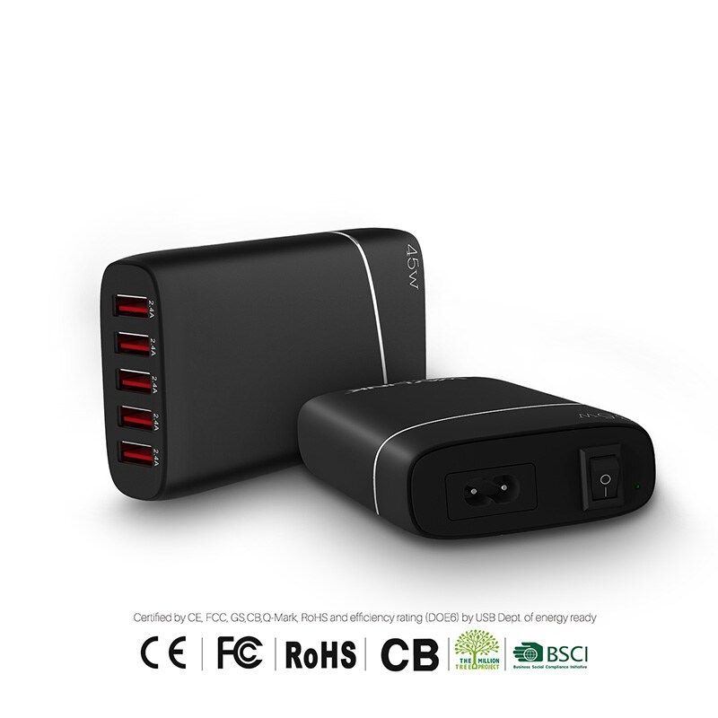 Wavlink UH1051P 5 portos usb töltőállomás, 45 W – kép 4