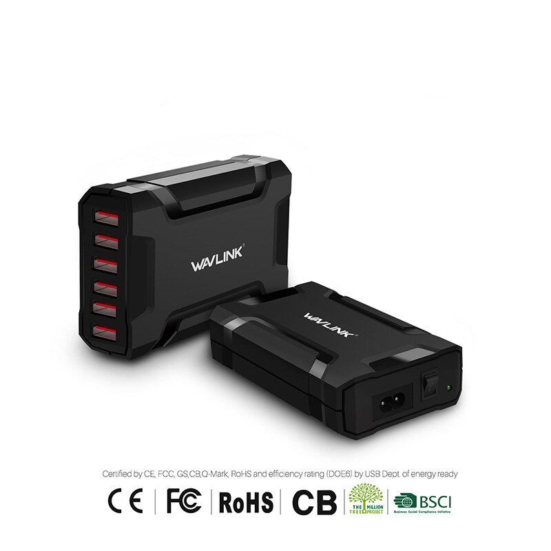 Wavlink UH1062P 6 portos usb töltőállomás, 60 W – kép 2