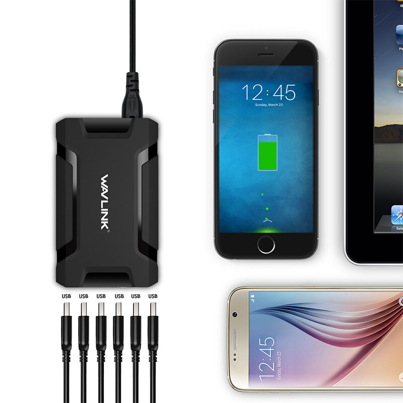 Wavlink UH1062P 6 portos usb töltőállomás, 60 W – kép 3