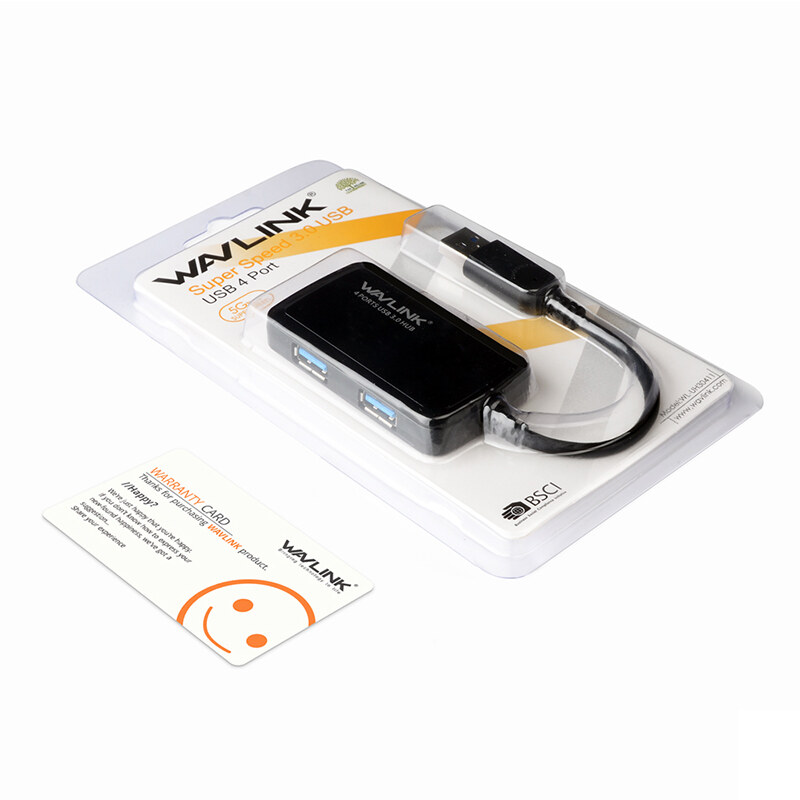 Wavlink UH30411 USB 3.0 hub, 4 portos, hordozható – kép 4
