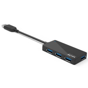 Wavlink UH30412 USB 3.0 hub, 4 portos, ultrakompakt, fekete
