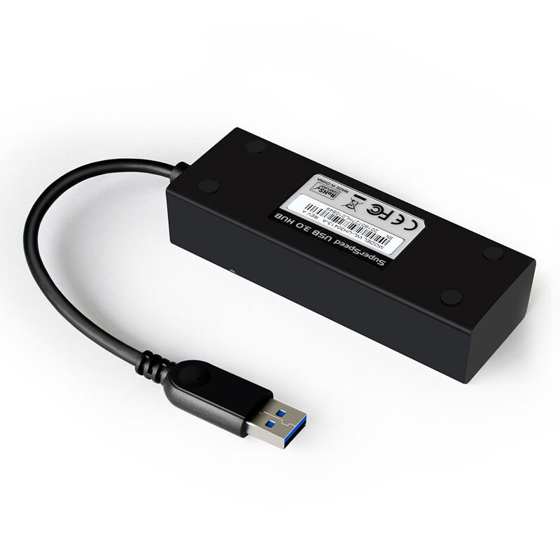 Wavlink UH30413 USB 3.0 hub, 4 portos, fekete – kép 1