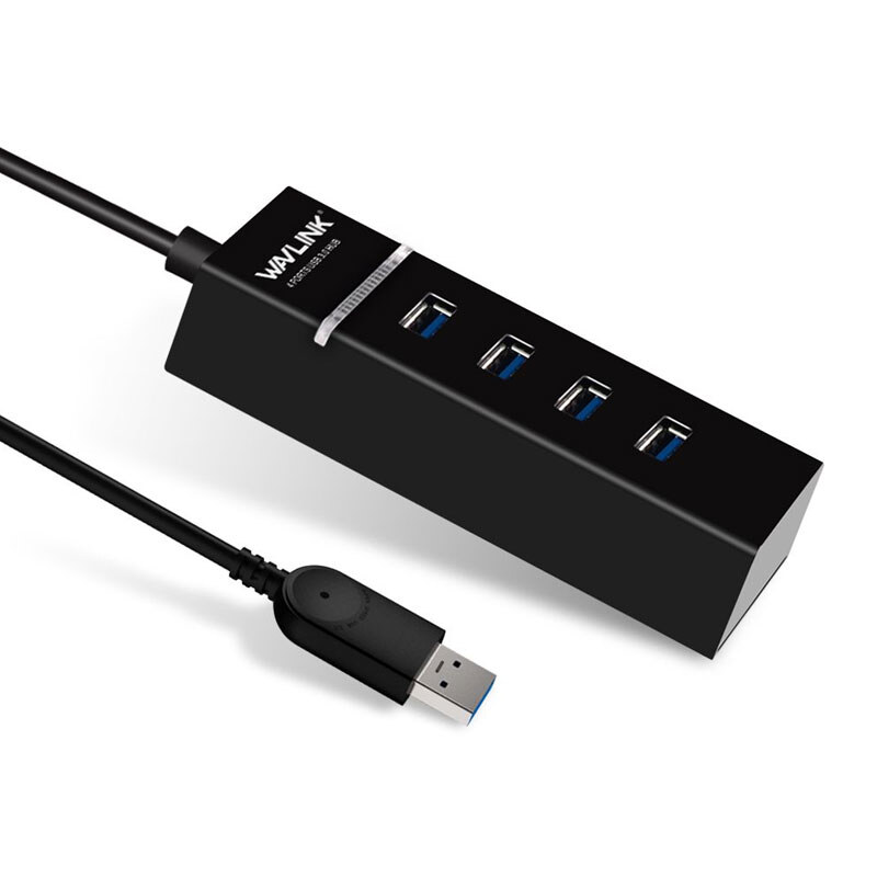 Wavlink UH30413 USB 3.0 hub, 4 portos, fekete – kép 2