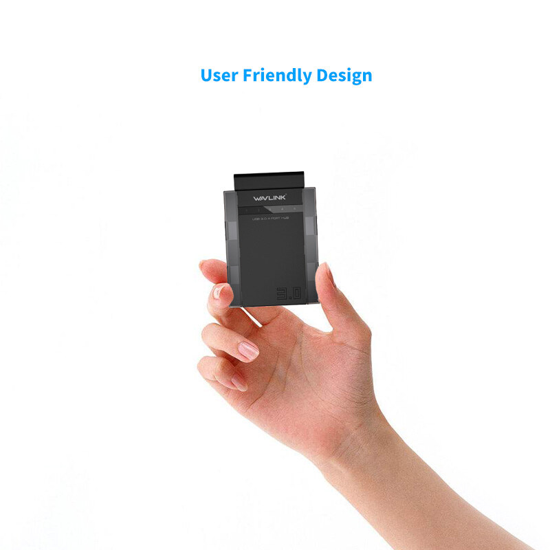 Wavlink UH3041P USB 3.0 hub, 4 portos, gyorstöltő porttal, külső tápegységgel – kép 3