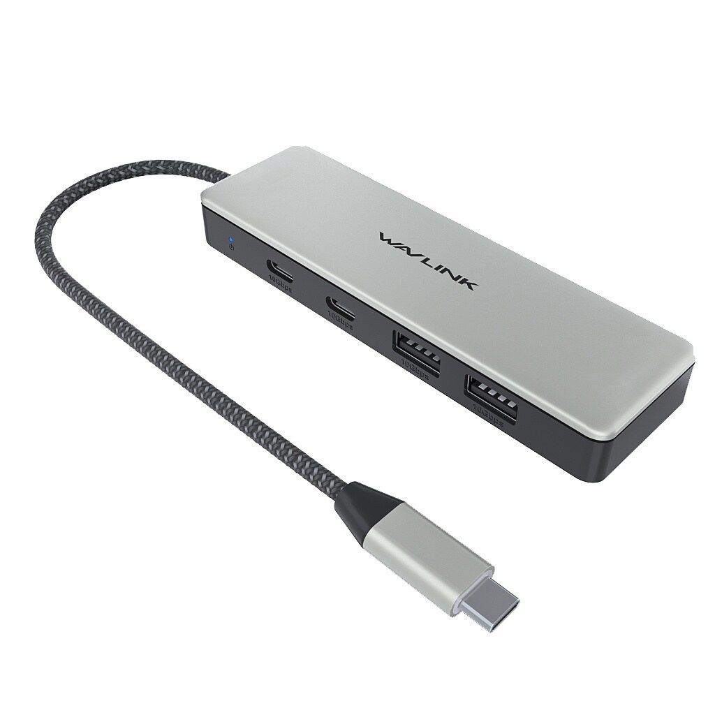 Wavlink UH30420 USB-C 3.2 Gen2 hub, 2 x USB-C + 2 x USB-A, 10 Gbps – kép 1