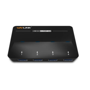 Wavlink UH3042P1 USB 3.0 hub, 4 portos, gyorstöltő porttal, 12 V tápegységgel